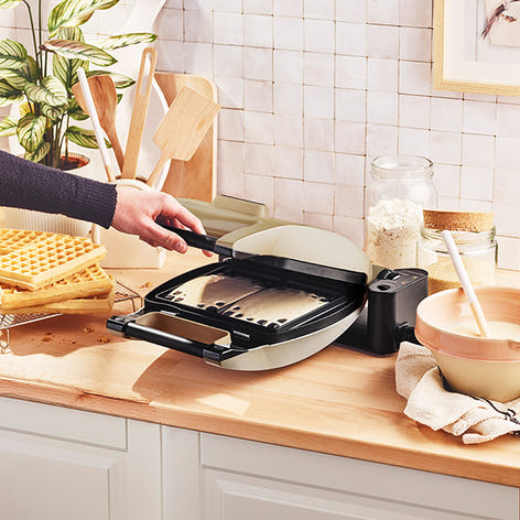 Gaufrier électrique Premium Gaufres® taupe 1200 W Lagrange - Mathon - 2