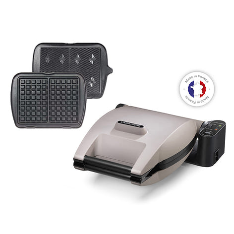 Gaufrier électrique 2 plaques Premium Gaufres® gris minéral 1200 W Lagrange - Mathon - 1