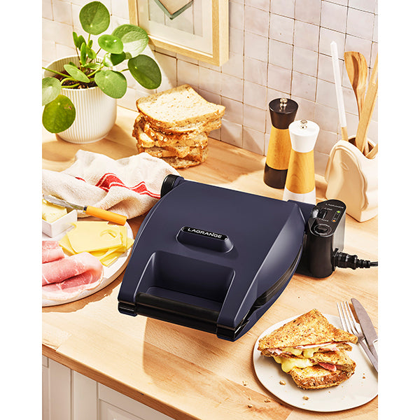Gaufrier électrique 3 plaques Premium Gaufres® bleu abysse 1200 W Lagrange - Mathon - 6