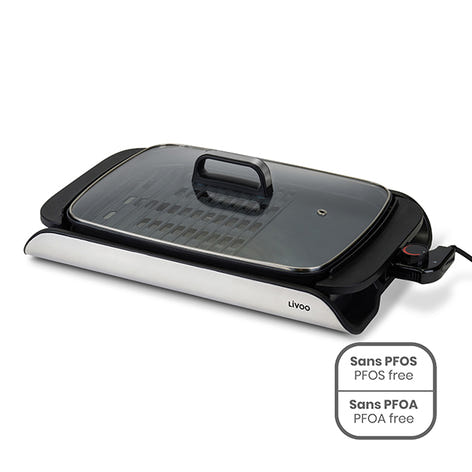 Plancha grill avec couvercle 2000W DOC321 Livoo - Mathon - 1