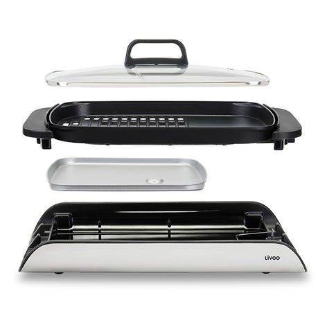 Plancha grill avec couvercle 2000W DOC321 Livoo - Mathon - 2
