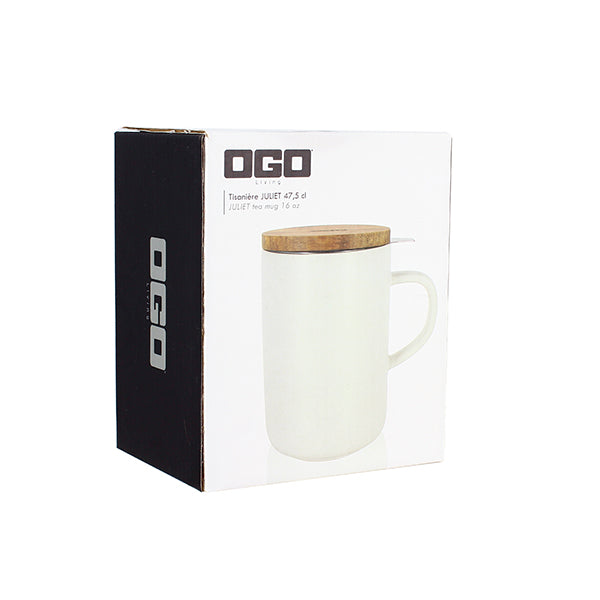 Tisanière mug Juliet en grès blanc 475 ml Ogo - Mathon - 5