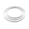 Lot 3 cercles à tarte perforés en inox rond 20 - 24 - 28 cm Mathon - Mathon - 1