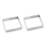 Lot 2 cercles à tarte perforés en inox carré 12 cm Mathon - Mathon - 1