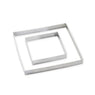 Lot de 2 cercles à tarte perforés en inox carré 12 et 20 cm Mathon - Mathon - 1