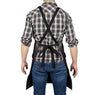 Tablier en toile enduite et cuir noir Livoo - Mathon - 3