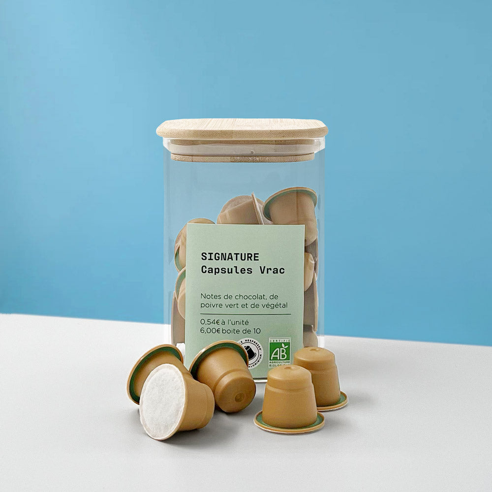 capsules de café signature  compostable et recyclables : compatible nespresso