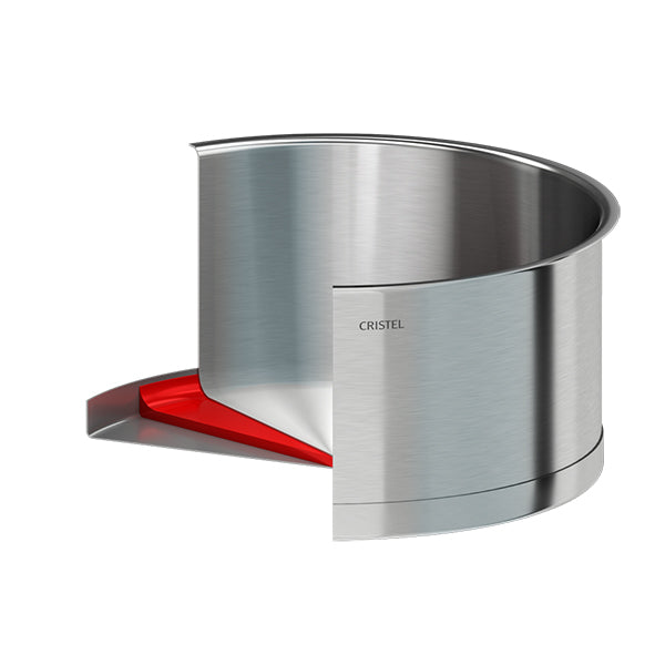 Lot 4 casseroles inox Strate sans manche 14, 16, 18 et 20 cm et 4 couvercles Cristel - Mathon - 3