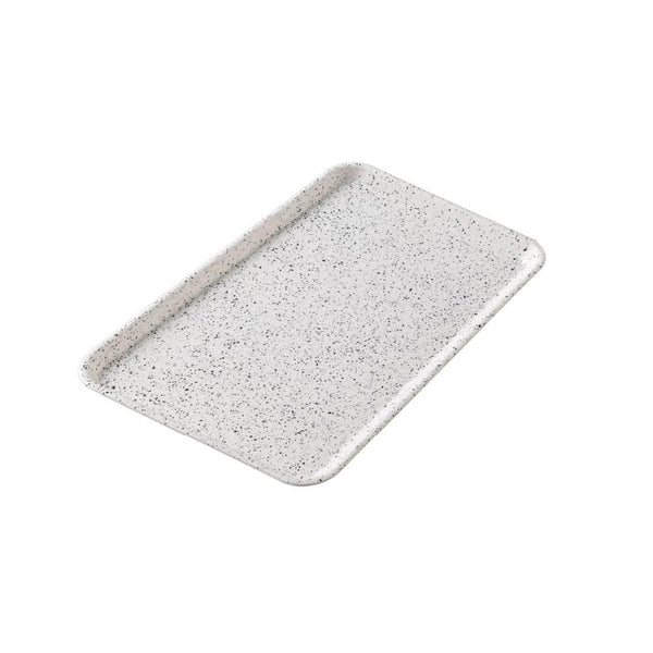 Handmade Stone Style Kishu Lacquerware Tray Non-Slip White