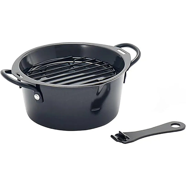 Summit Multipurpose Iron Cooking Pot with Oil Drain Tray 6.3"
