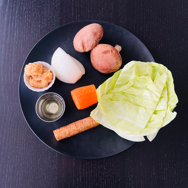 vegan miso soup vegetables