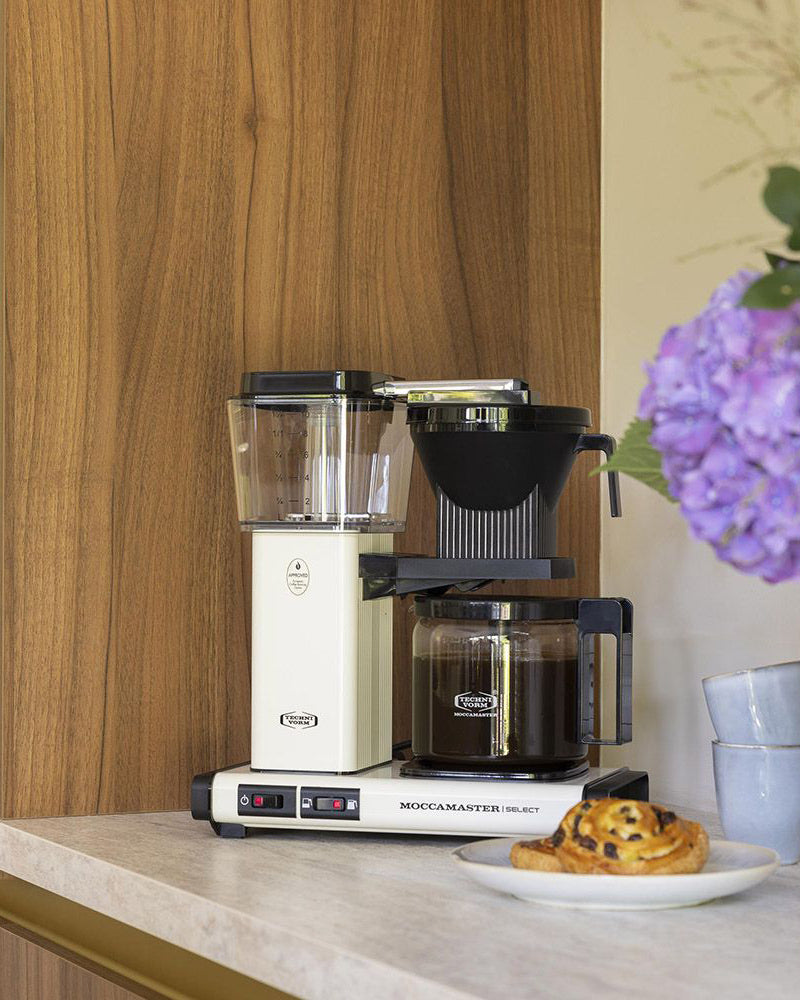 cafetière filtre design - moccamaster kbg select off white