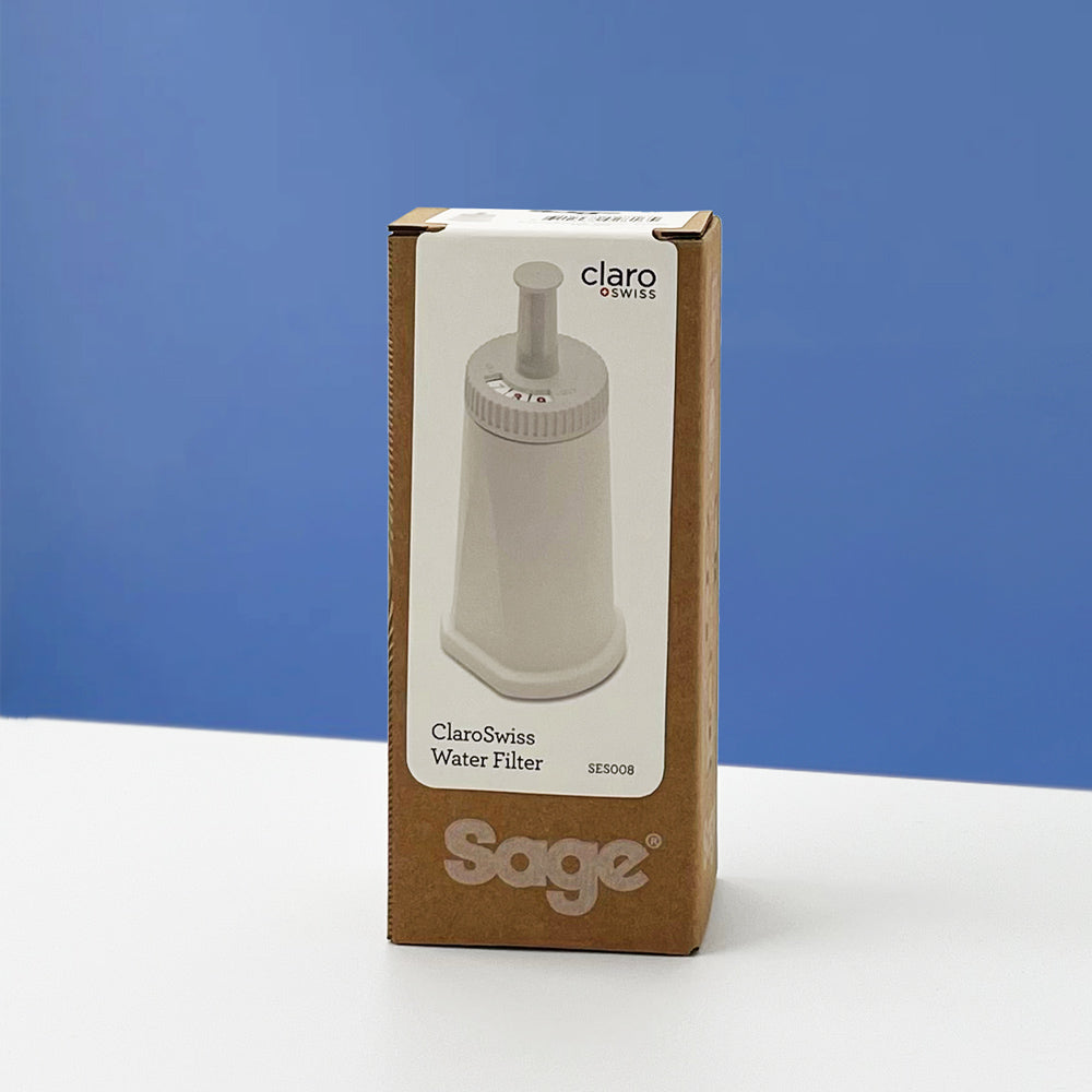 Filtre à eau ClaroSwiss Sage, vue de face, accessoire pour machine à expresso